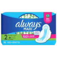 Always Pads, Flexi-Wings, Long Super, Size 2 - 32 Each 