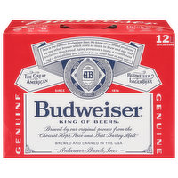 Budweiser Beer, Lager - 12 Each