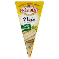 President Cheese, Brie, Garlic & Herbs, Soft-Ripened - 7 Ounce