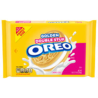 OREO OREO Double Stuf Golden Sandwich Cookies, Family Size, 18.71 oz - 18.71 Ounce 