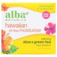 Alba Botanica Moisturizer, Oil Free, Aloe & Green Tea, Hawaiian - 85 Gram 