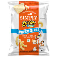 Cheetos Cheese Flavored Snacks, White Cheddar, Puffs, Party Size - 12 Ounce 
