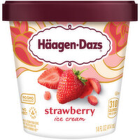 Haagen-Dazs Ice Cream, Strawberry - 14 Fluid ounce 