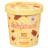 Enlightened Ice Cream, Butter Pecan, French - 16 Fluid ounce 