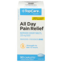TopCare All Day Pain Relief, 220 mg, Caplets - 90 Each