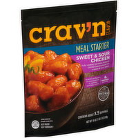 Crav'n Flavor Sweet & Sour Chicken Fully Cooked, Boneless, Tempura Chicken Breast Pieces In A Sweet & Sour Sauce Meal Starter