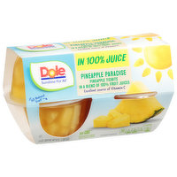 Dole Pineapple Paradise, In 100% Juice - 4 Each 