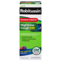 Robitussin Nighttime Cough DM, Maximum Strength, Adult - 8 Fluid ounce 