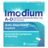 Imodium Anti-Diarrheal, 2 mg, Caplets - 6 Each 