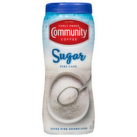 Community Coffee Sugar, Pure Cane, Extra Fine Granulated - 16 Ounce