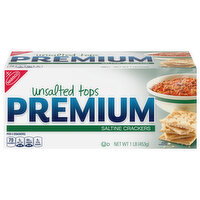 PREMIUM Premium Unsalted Tops Saltine Crackers, 16 oz