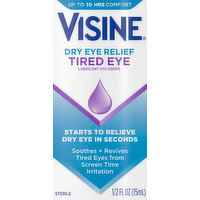 Visine Dry Eye Relief Drops, Tired Eye - 0.5 Ounce 