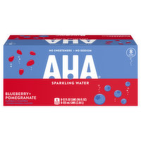 AHA Sparkling Water, Blueberry + Pomegranate - 8 Each