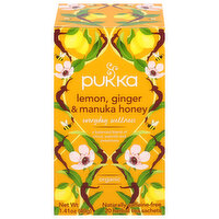 Pukka Herbal Tea, Organic, Naturally Caffeine-Free, Everyday Wellness, Lemon, Ginger & Manuka Honey, Sachets