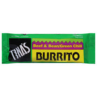 Tina's Burritos, Beef & Bean/Green Chili - 4 Ounce 