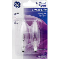 GE Light Bulbs, Crystal Clear, 25 Watts