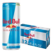 Red Bull Energy Drink, Sugarfree, 12 Pack - 12 Each 