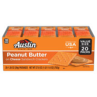 Austin Sandwich Crackers, Peanut Butter, Value Size, 20 Packs - 20 Each 