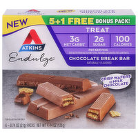 Atkins Chocolate Break Bar, Bonus Pack - 6 Each 
