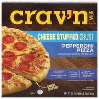 Crav'n Flavor Pizza, Cheese Stuffed Crust, Pepperoni - 32.7 Ounce 