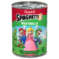 SpaghettiOs Pasta with Meatballs, Fun Shapes, Super Mario - 15.6 Ounce 