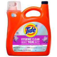 Tide + Detergent, 10x Heavy Duty, Hygienic Clean, Spring Meadow - 154 Fluid ounce 