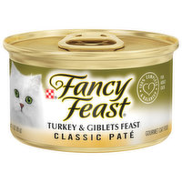 Fancy Feast Grain Free Pate Wet Cat Food, Classic Pate Turkey & Giblets Feast - 3 Ounce 