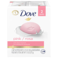 Dove Beauty Bar, Pink - 2 Each 