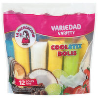 La Michoacana Frozen Fruit & Dairy Ice Pops, Coolstix, Variety