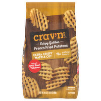 Crav'n Flavor French Fried Potatoes, Crispy Golden, Extra Crispy Waffle Cut - 24 Ounce 