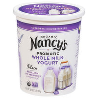 Nancy's Yogurt, Organic, Plain, Whole Milk - 32 Ounce 