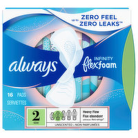 Always Pads, with Flexi-Wings, Heavy Flow, Size 2, Unscented