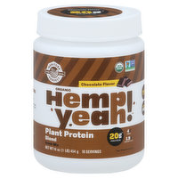 Hemp Yeah Drink Mix, Organic, Plant Protein Blend, Chocolate Flavor - 16 Ounce 