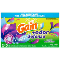 Gain Dryer Sheets, Super Fresh Blast - 240 Each 