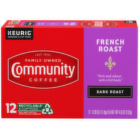 Community Coffee French Roast Dark Roast Coffee Single-Serve Cups - 4.6 Ounce 