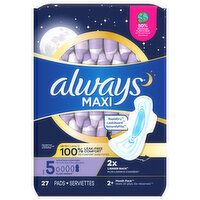 Always Pads, Flexi-Wings, Extra Heavy Overnight, Size 5, Jumbo - 27 Each 