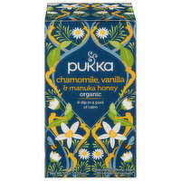 Pukka Herbal Tea, Organic, Chamomile, Vanilla & Manuka Honey, Sachets - 20 Each 