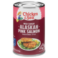 Chicken of the Sea Pink Salmon, Alaskan, Wild Caught, Traditional Style - 14.75 Ounce 