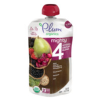 Plum Organics 4 Food Group Blend, Pear, Cherry, Blackberry, Strawberry, Black Bean, Spinach, Oat