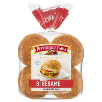 Pepperidge Farm Hamburger Buns, Sesame - 8 Each 