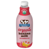 Mooala Organic Bananamilk, Plant-Based, Strawberry - 48 Fluid ounce 