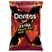 Doritos Tortilla Chips, Flavored, Flamin' Hot Nacho, Xxtra - 9.25 Ounce 