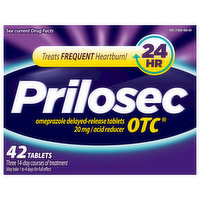 Prilosec Acid Reducer, 20 mg, Tablets - 42 Each