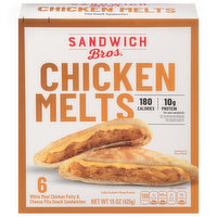 Sandwich Bros. Sandwiches, Pita Snack, Chicken Melts - 6 Each 