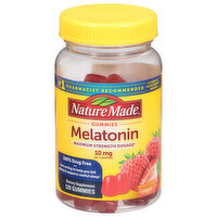 Nature Made Melatonin, Maximum Strength Dosage, 10 mg, Gummies, Dreamy Strawberry - 120 Each 