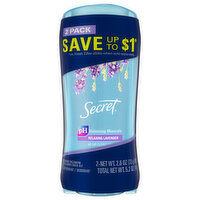 Secret Antiperspirant/Deodorant, Relaxing Lavender, 48 HR, Clear Gel, 2 Pack