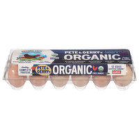 Pete And Gerry's Eggs, Organic, Brown, Free Range, Large - 12 Each 