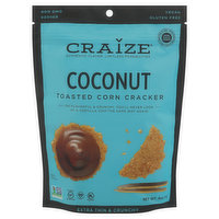 Craize Corn Cracker, Toasted, Coconut - 4 Ounce 