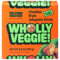 Wholly Veggie! Jalapeno Sticks, Cheddar Style - 8.8 Ounce 