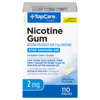TopCare Nicotine Gum, 2 mg, Original Flavor - 110 Each 